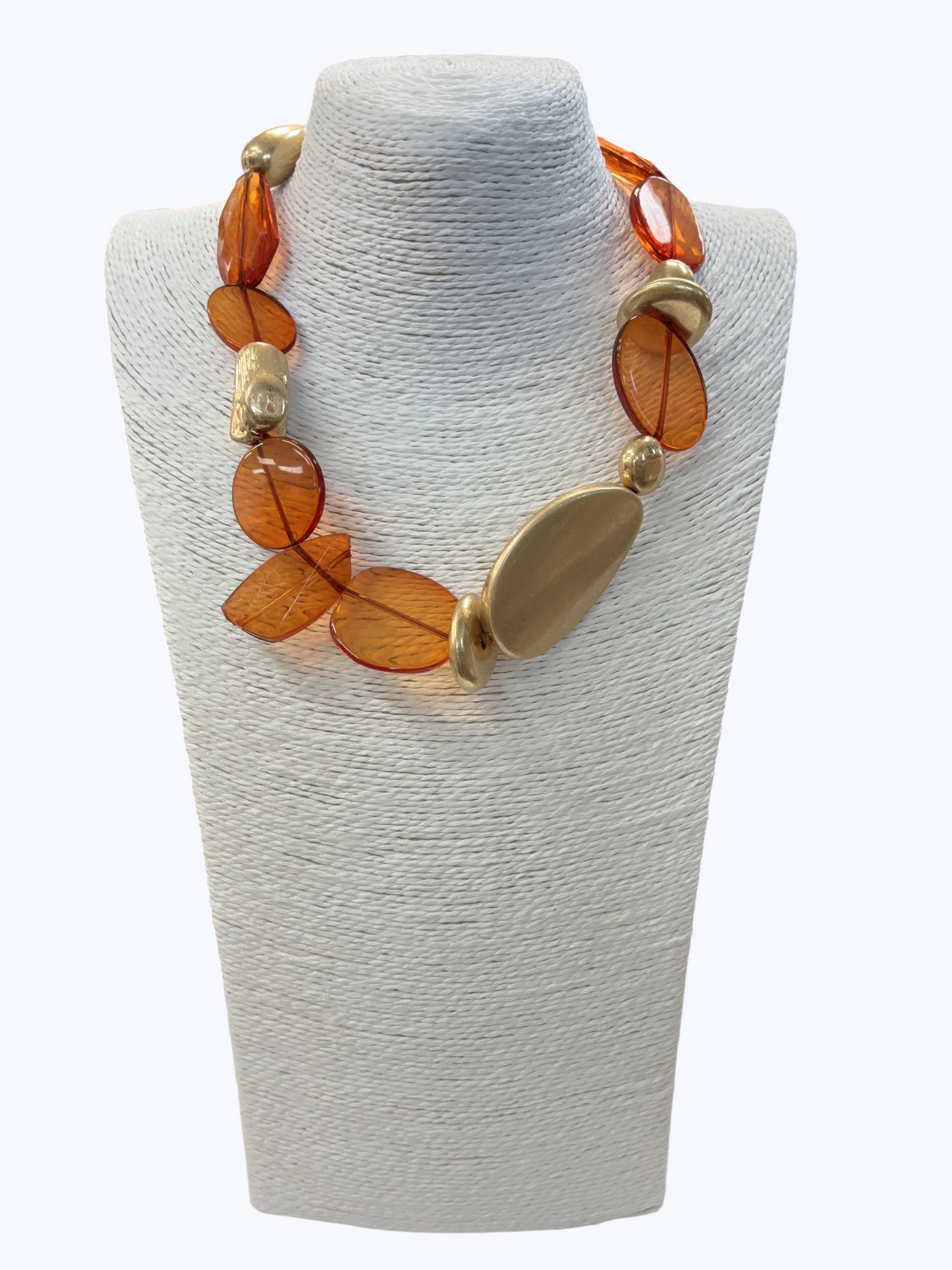 Oversized Oval Beaded Necklace | N5353