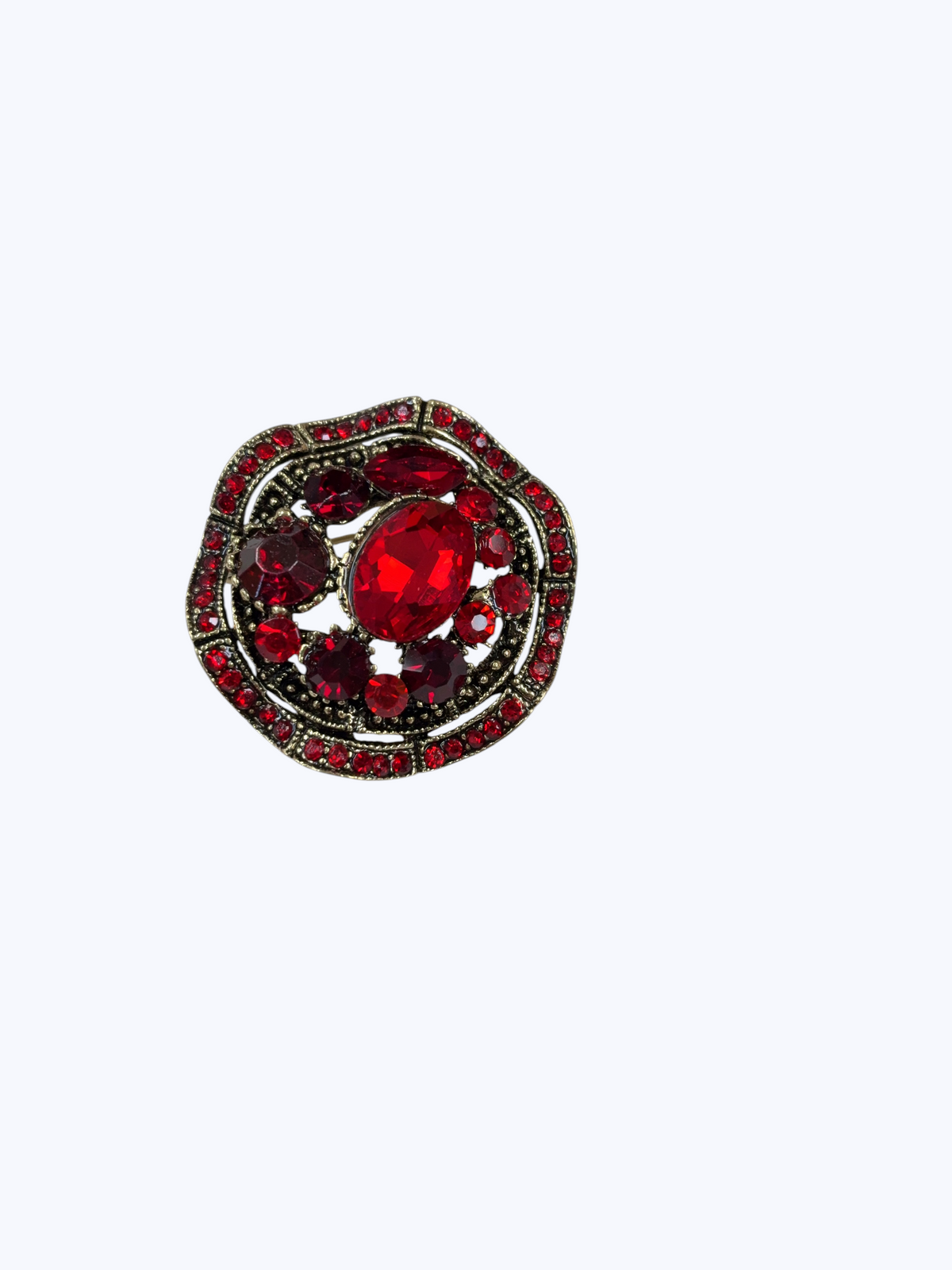 Jeweled Leaf Wreath Brooch | BR0145