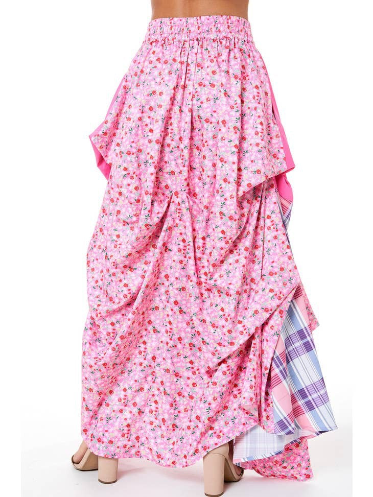 Flower Printed Maxi Skirt