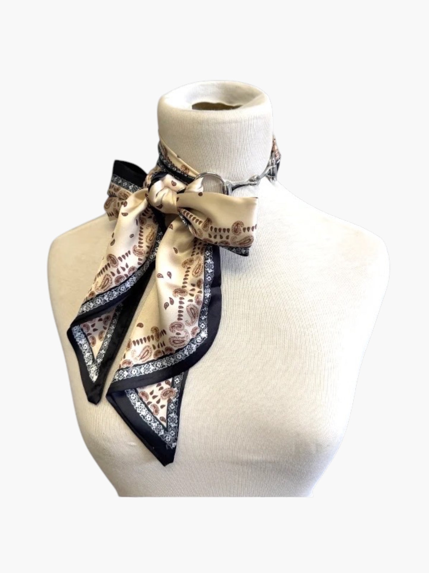 Vintage Print Scarf Necklace | SN0002
