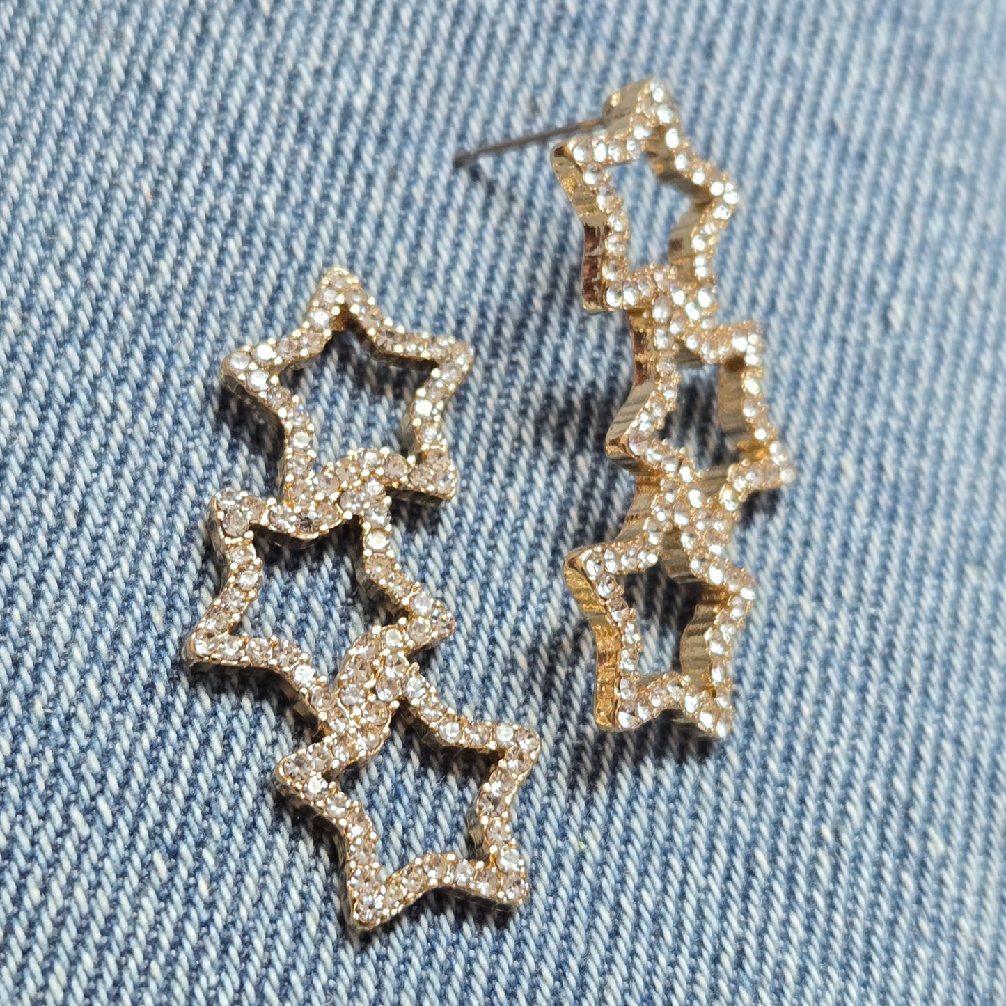 E1312 JE7062 Stars Drop Earrings
