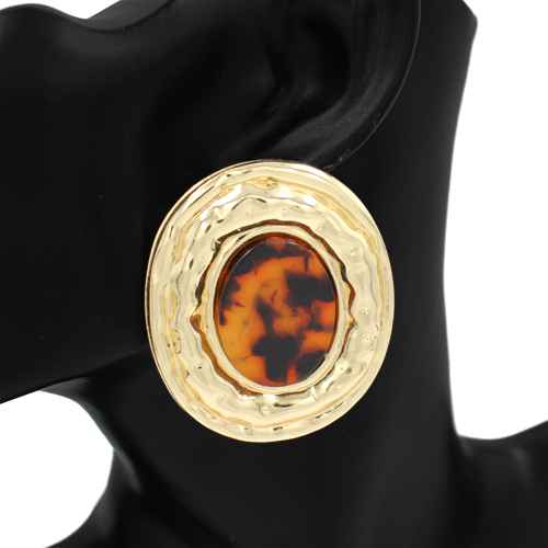 E2515 | Hammered Frame Earrings | KE1157