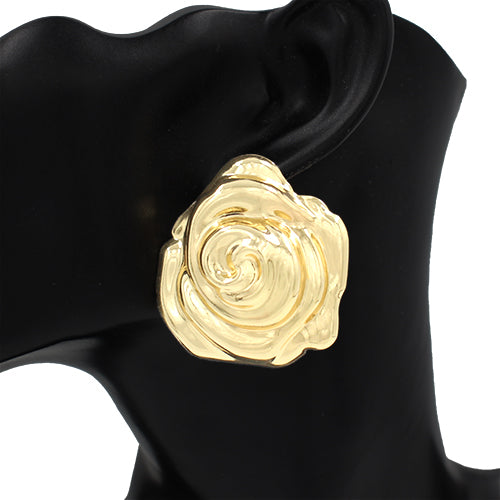 E2217 | Large Sculpted Floral Earrings | KE2977
