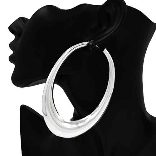 E2553 | Oversized Teardrop Hoop Earrings | KE5377