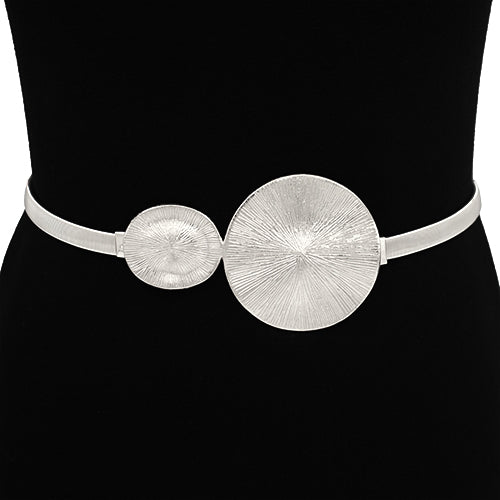 Textured Disc Stretch Waist Belt | BL1039