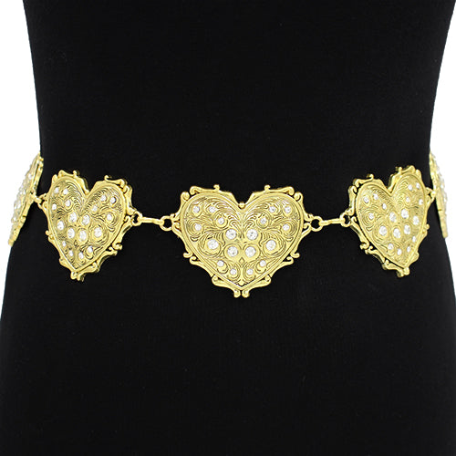 BL1041 | Filigree Heart Link Belt | KM1535