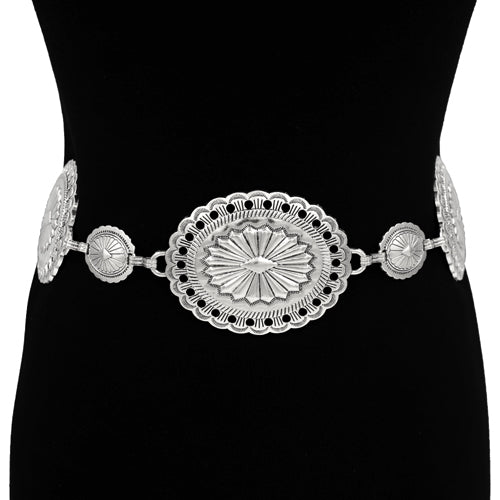 BL1049 | Engraved Concho Waist Belt | KM1706