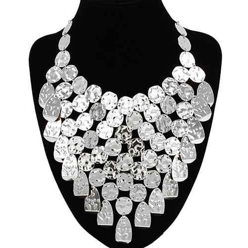 N0726 | Cascading Medallion Collar Necklace | KS2194