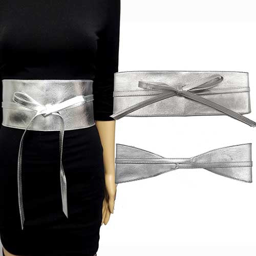 BL1018 LT5085 THICK WRAP AROUND FAUX LEATHER BELT