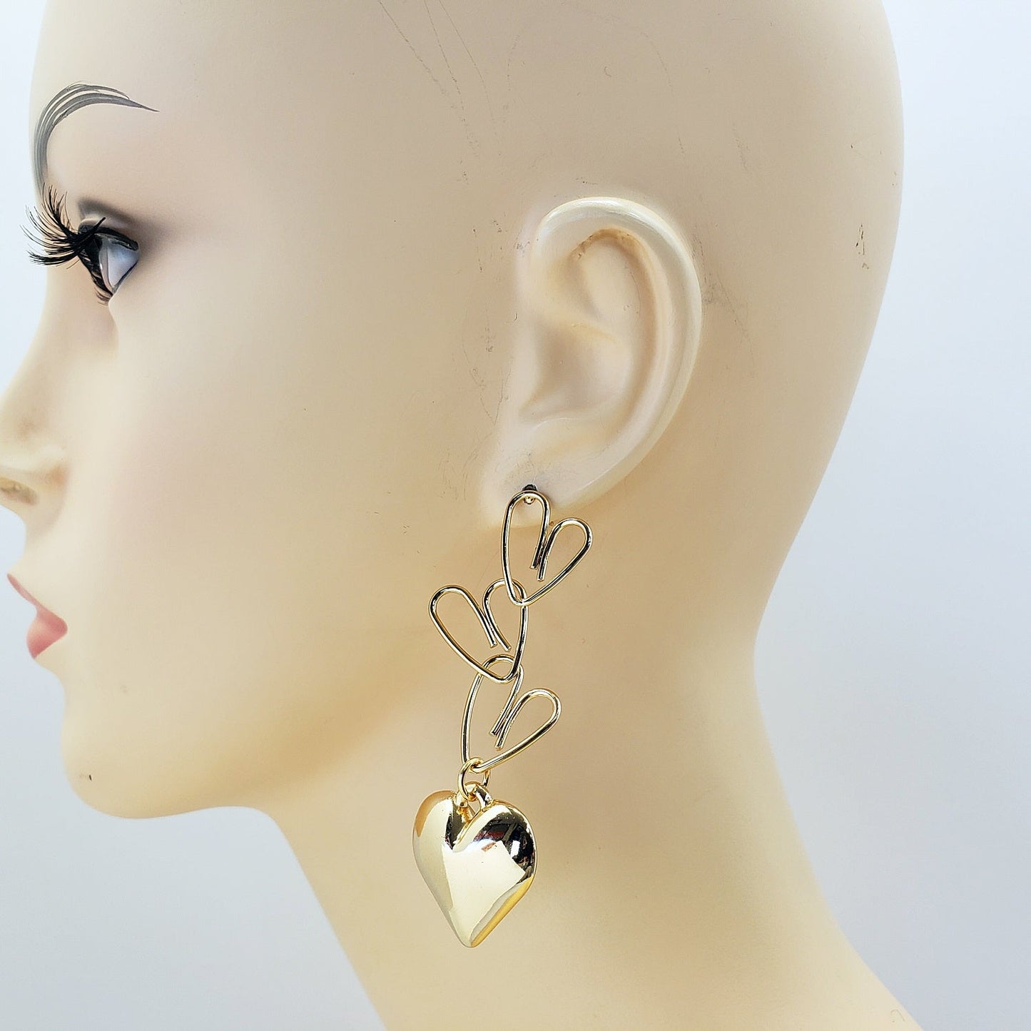 E1482 | Linked Heart Earrings | 83E1925