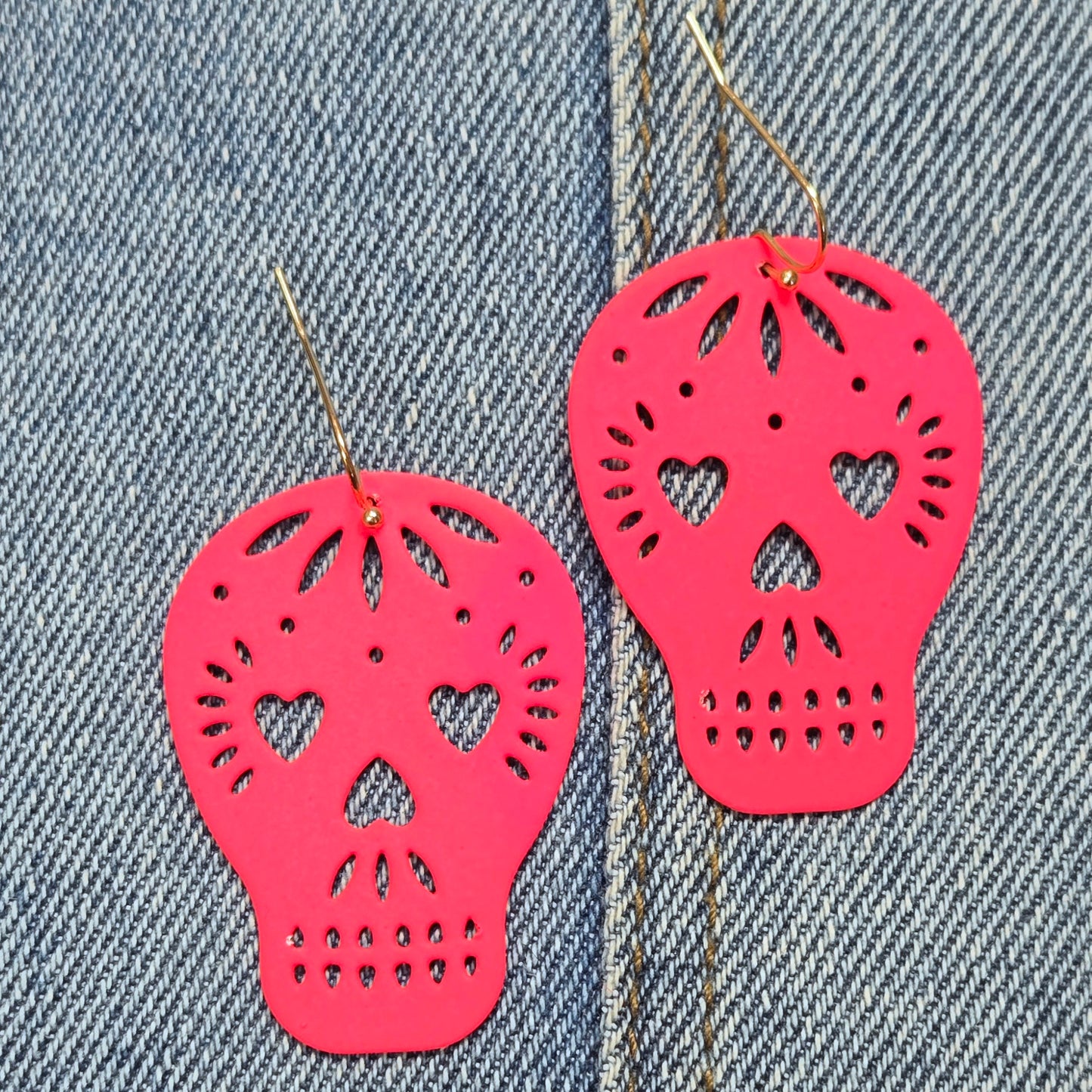 E1306 ME10161 Skull Drop Dangle Earrings