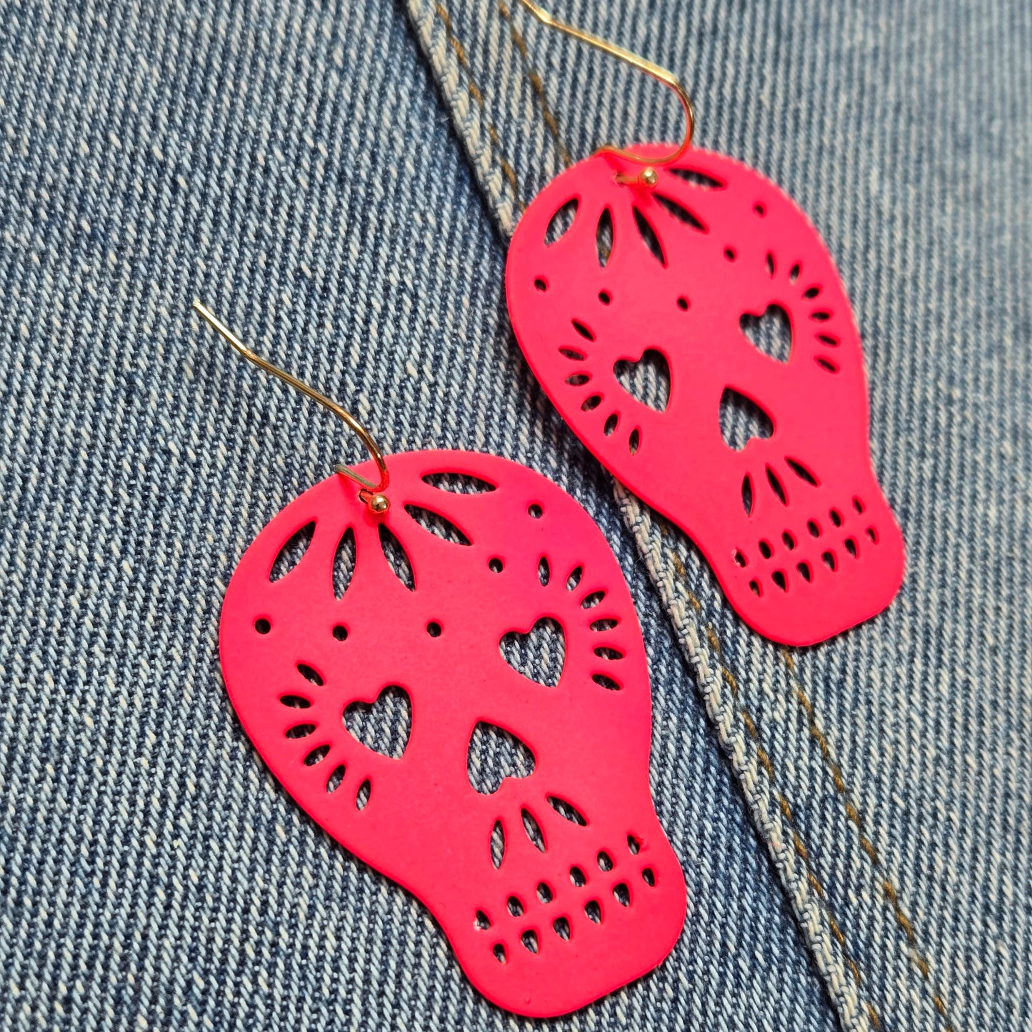 E1306 ME10161 Skull Drop Dangle Earrings