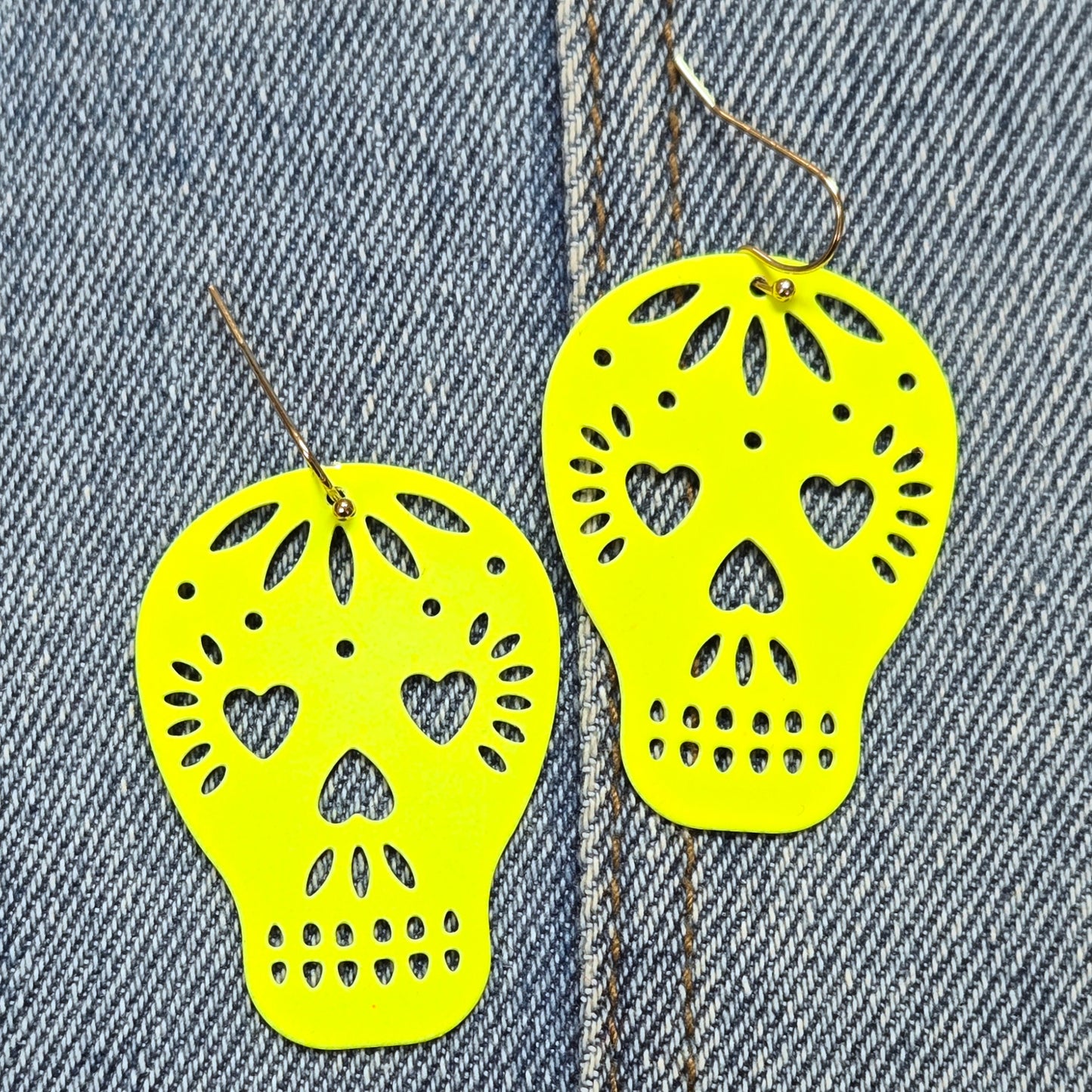 E1306 ME10161 Skull Drop Dangle Earrings