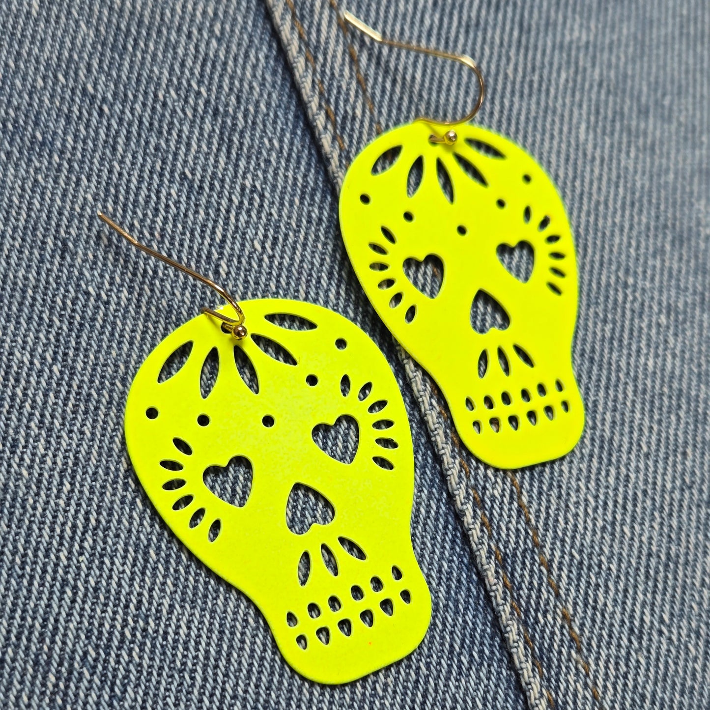 E1306 ME10161 Skull Drop Dangle Earrings