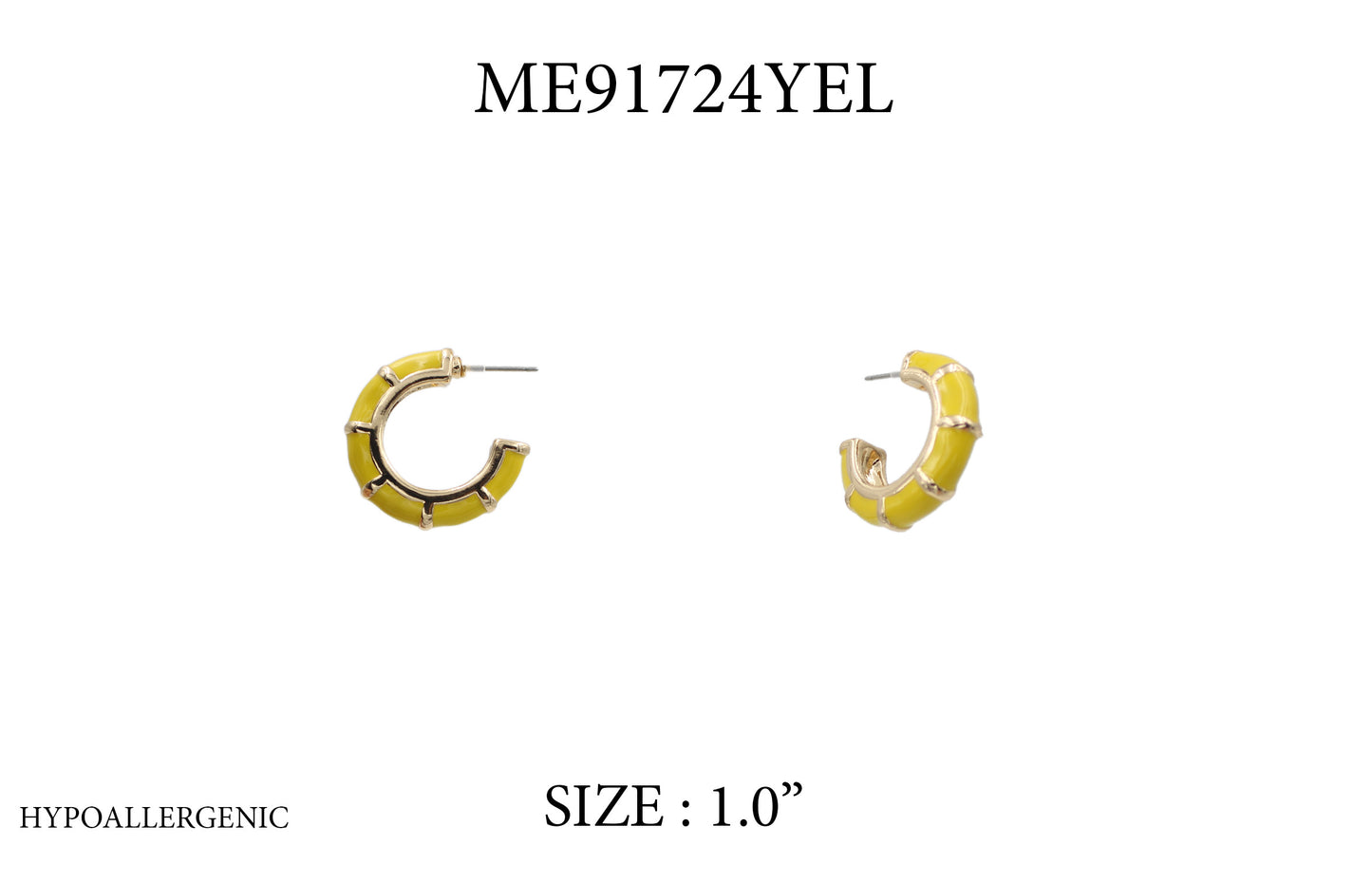 E0270 | Sculpted Enamel Hoop Earrings | ME91724