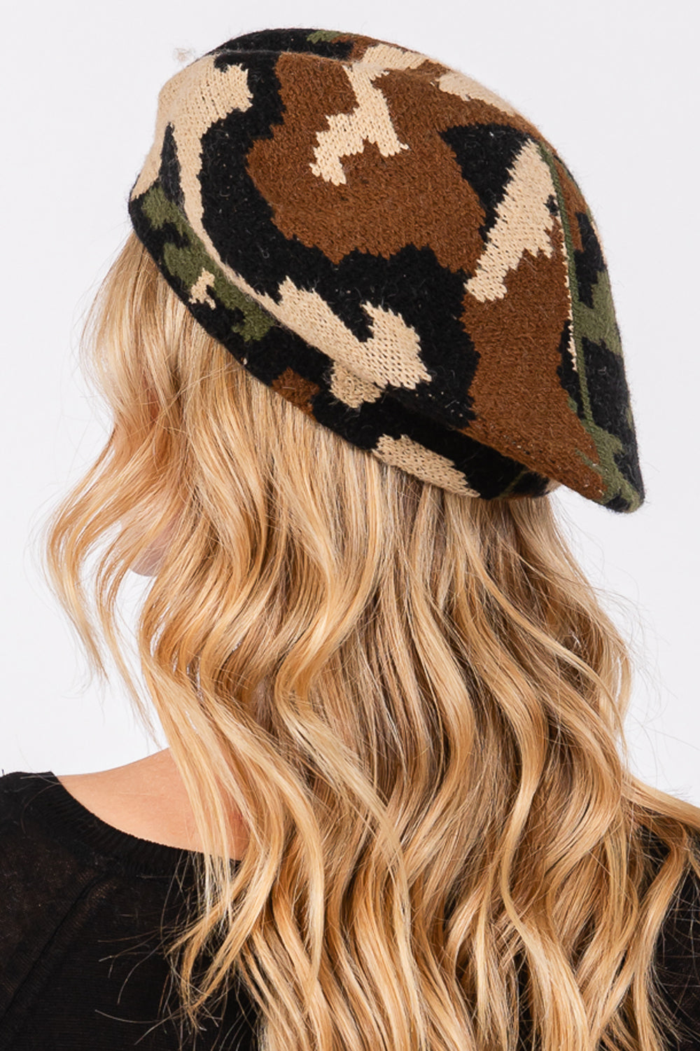 HT0002 | Camo Knit Beret | MH0173