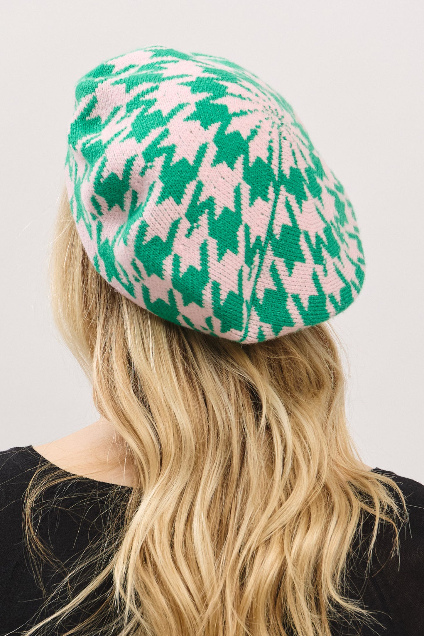 Patterned Knit Beret | HT0002