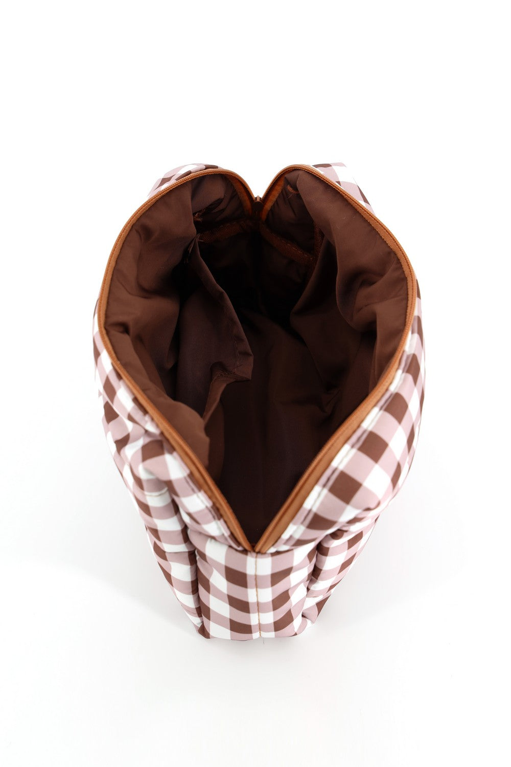 Gingham Quilted Puffer Pouch | P0041