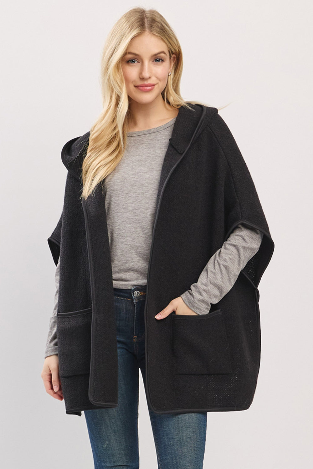 PC66 MS0461 HOODED PONCHO