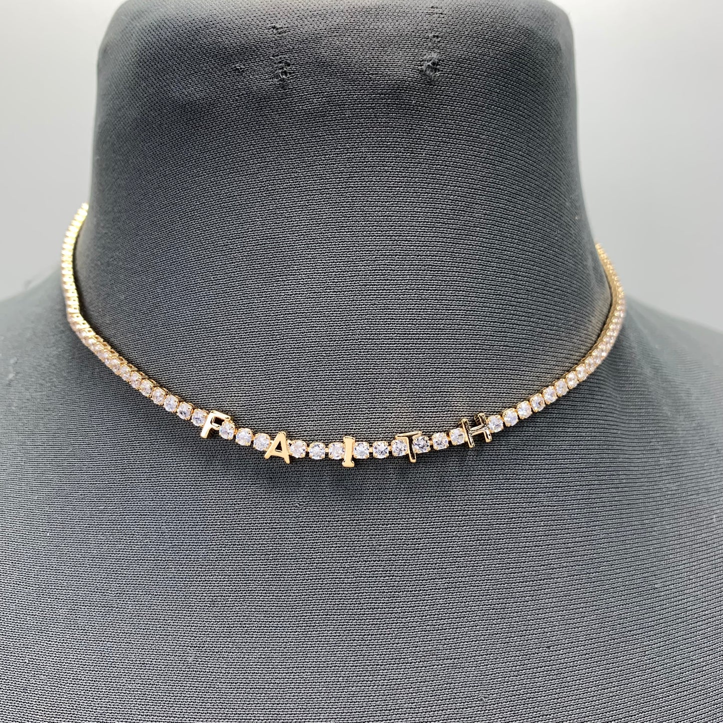 Faith Crystal Choker Necklace | N0007