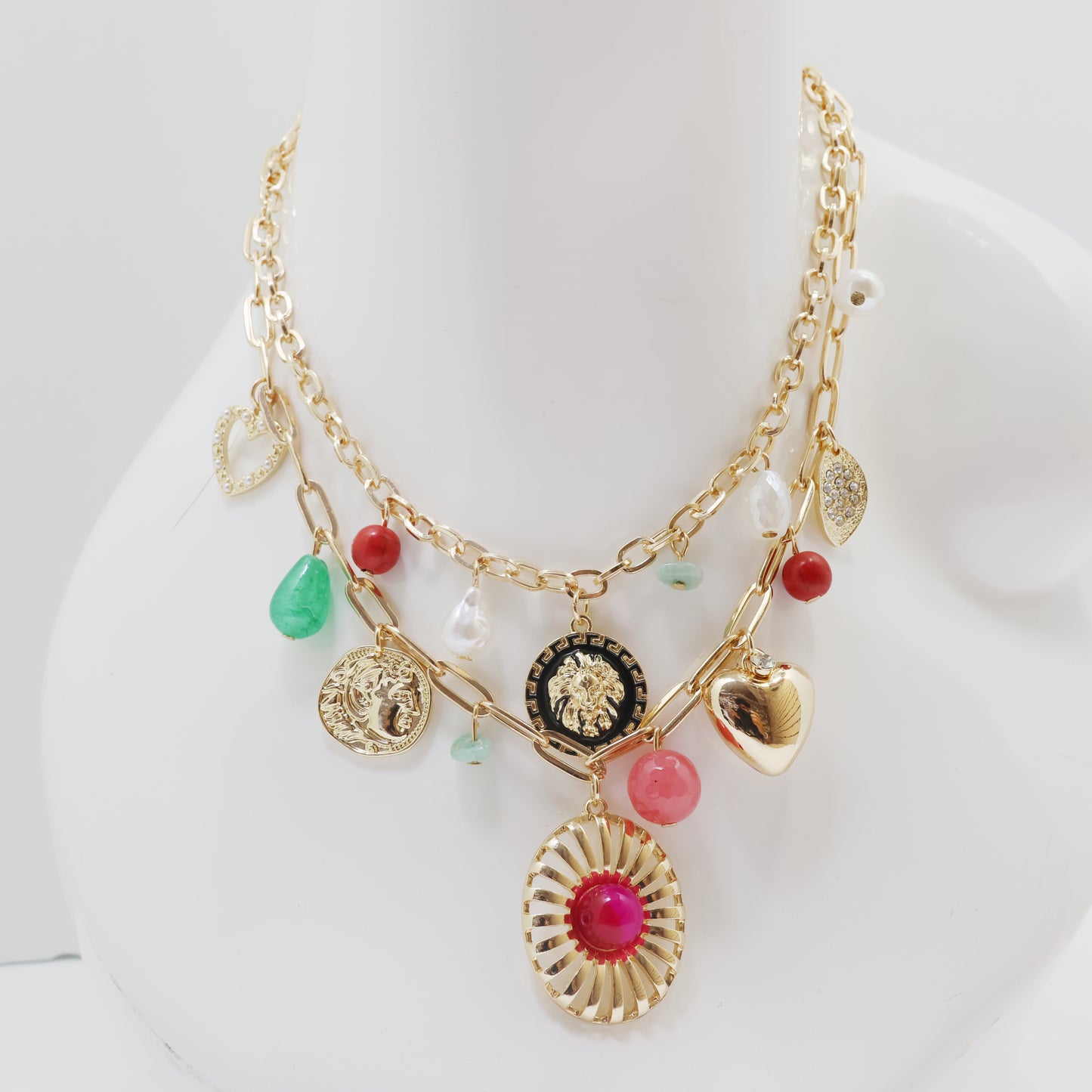 N0061|Charms Layered Necklace| 83N2172