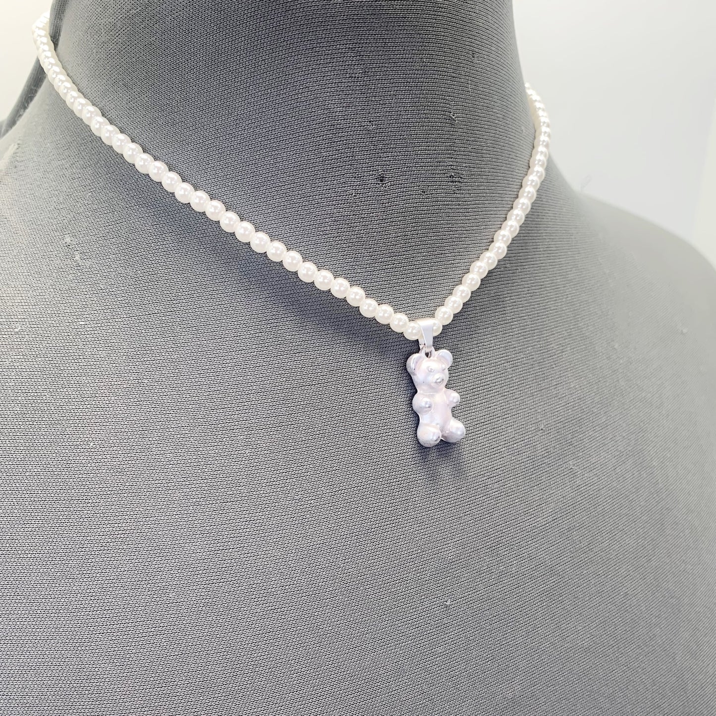 Pearl Teddy Bear Necklace | N0220