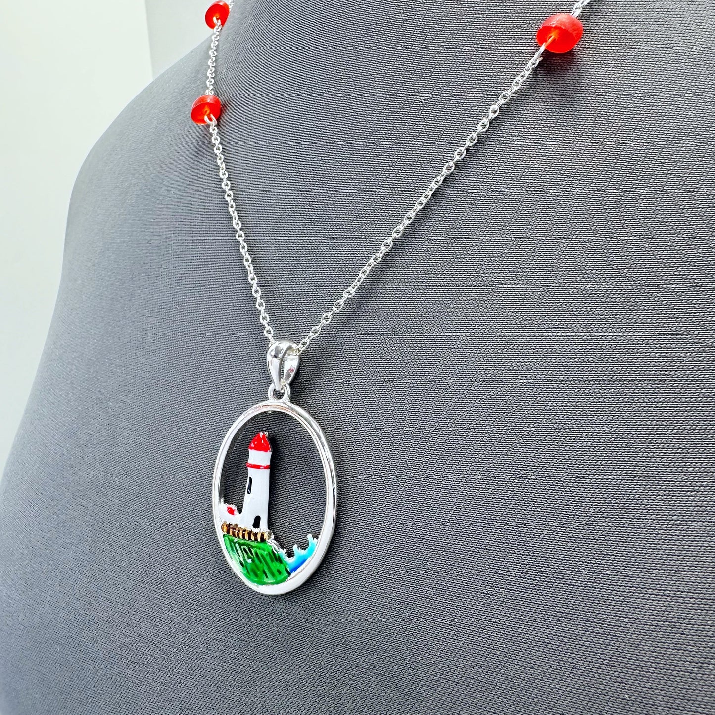 N0416 | Lighthouse Pendant Necklace | AN3687