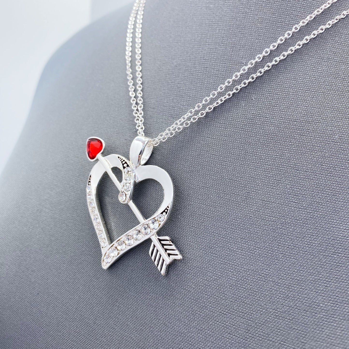 N0482 AN2777 Heart Love Shape Pendant Necklace
