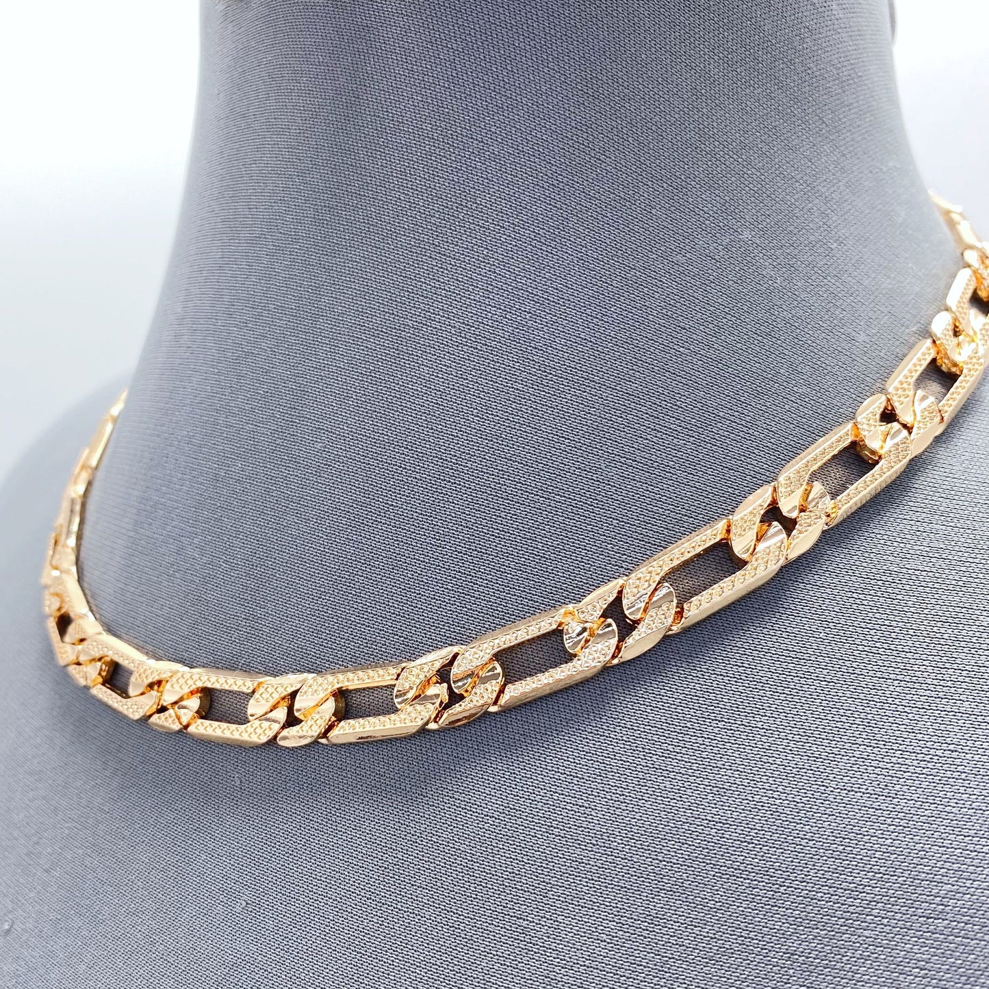 N3138 | Textured Paperclip Chain Necklace Set | KS5276