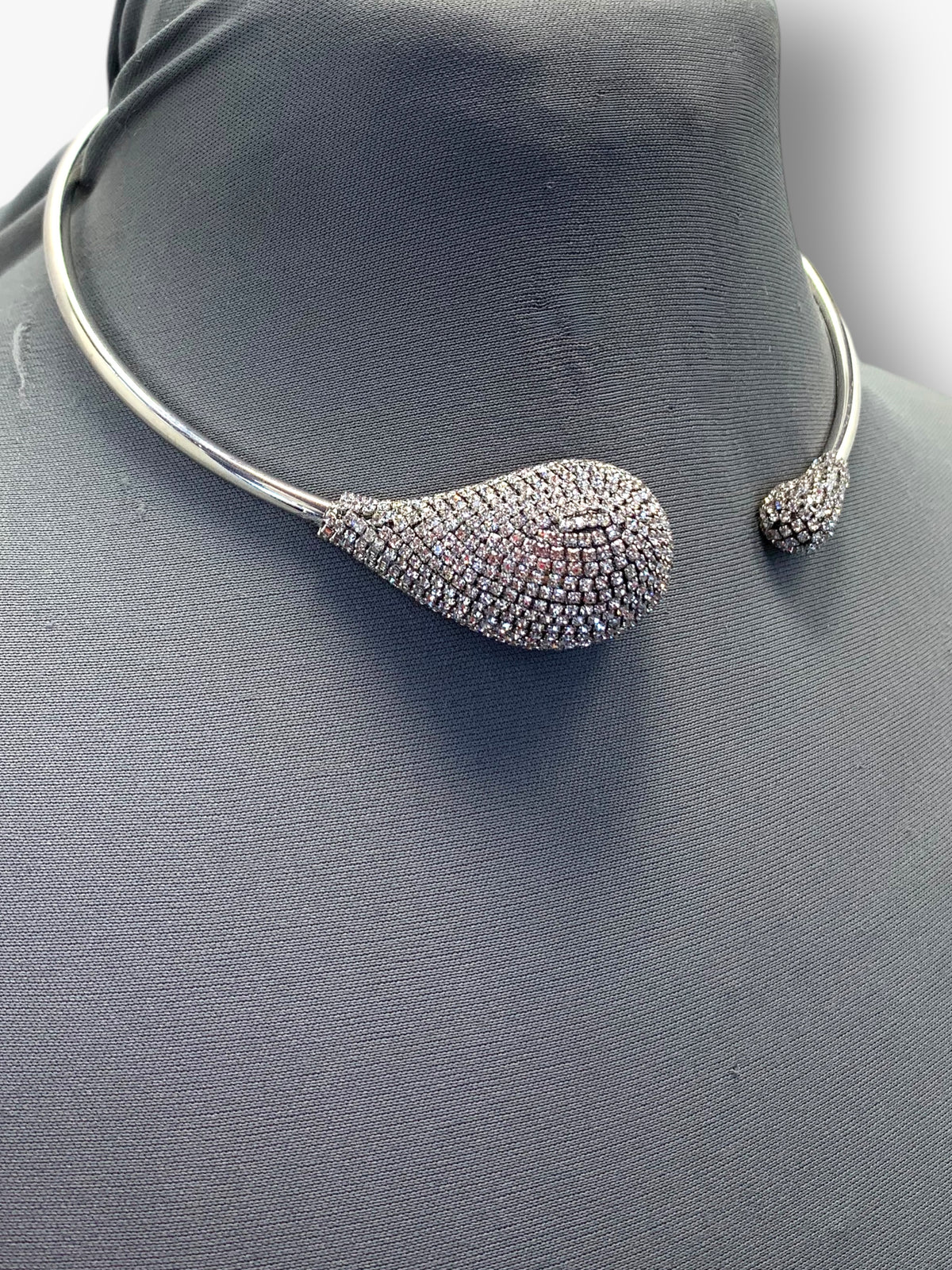 Pavé Teardrop Collar Necklace | N3202