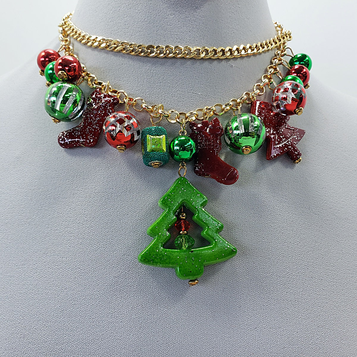 N0639 FNE4258 Christmas Necklace