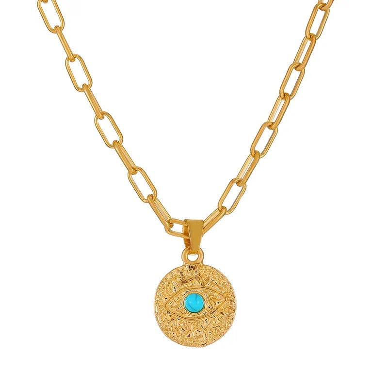 Ornate Round Pendant Necklace | N0003