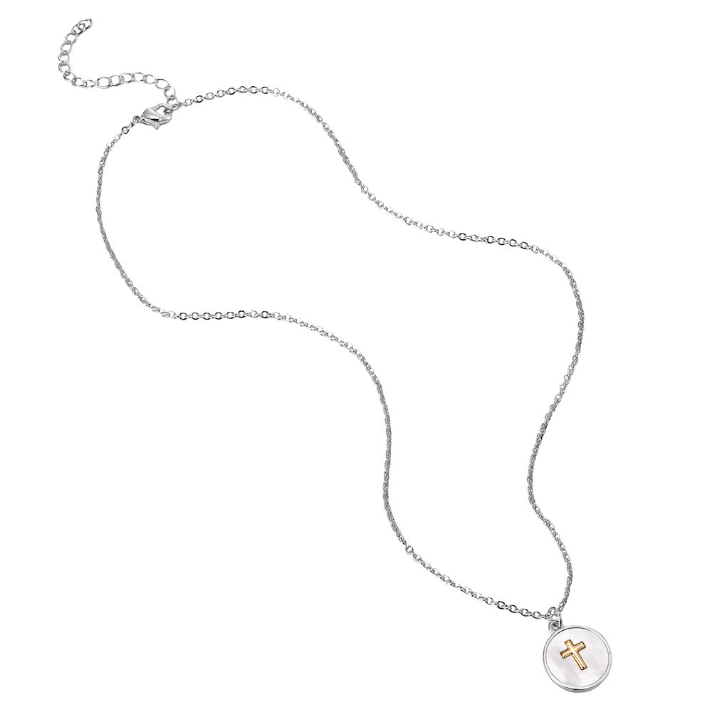 N0734 | Cross Emblem Pendant Necklace | PE9981