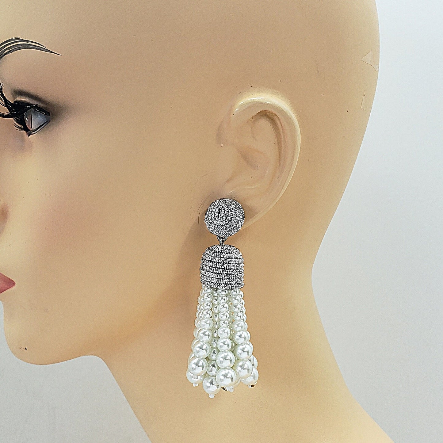 E0854 | Pearl Cascade Tassel Earrings | 83E1603