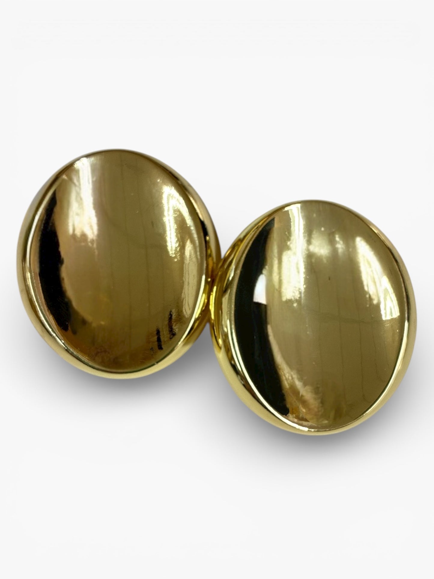 E2211 | Oval Dome Stud Earrings |SG600