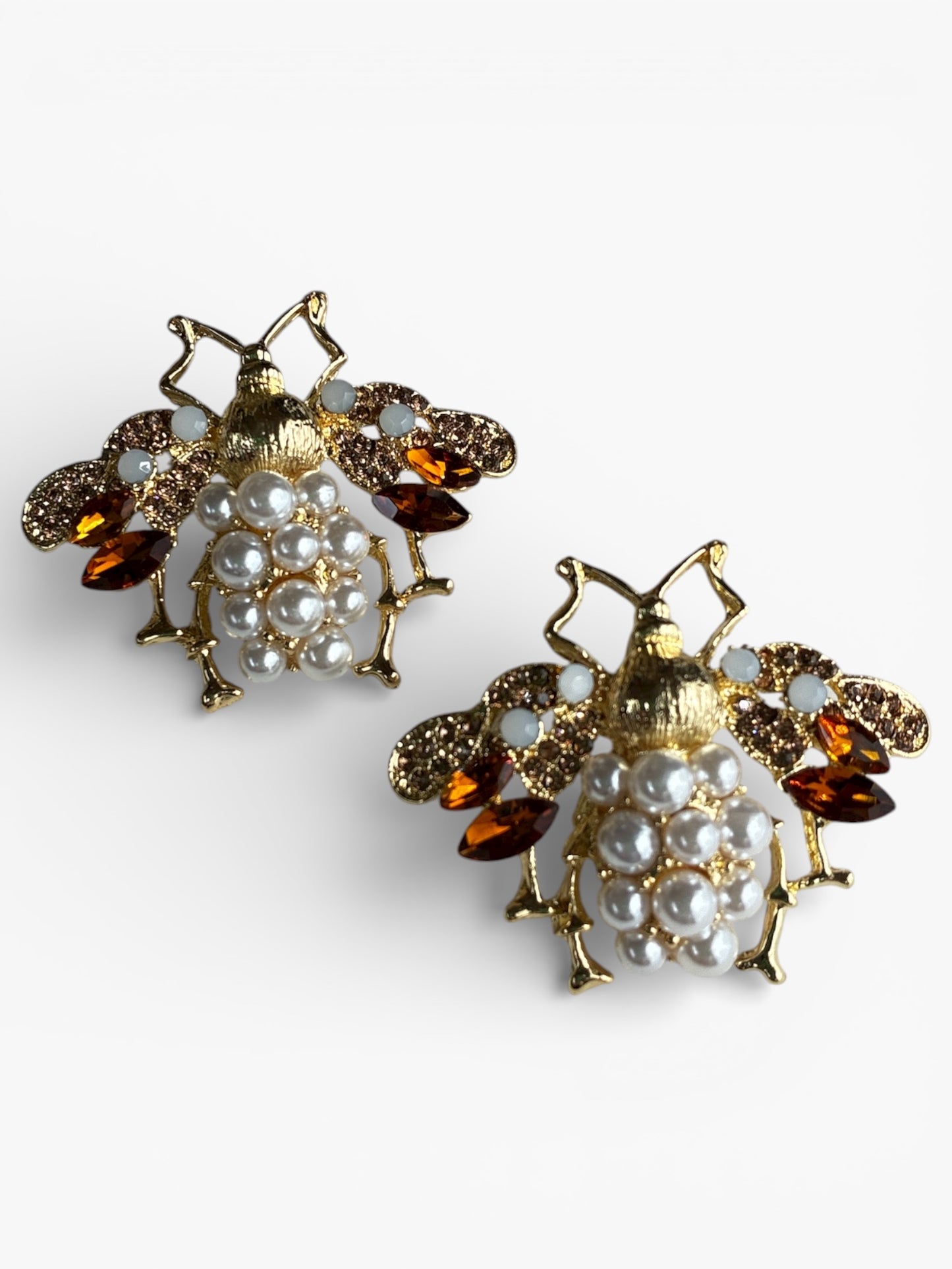 E2222| Crystal Bumble Bee Earrings |ER2603