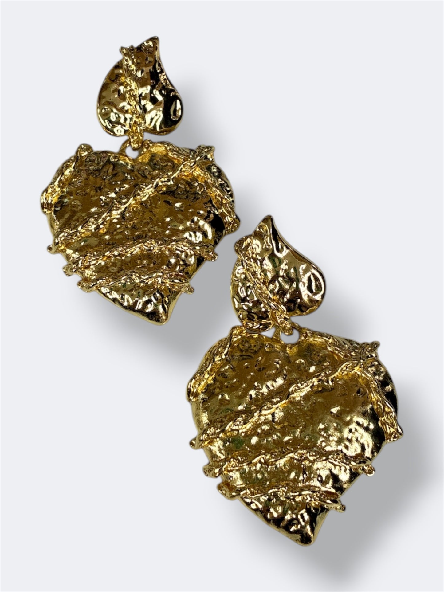 E2251 | Abstract Gold Heart Earrings | ER2632