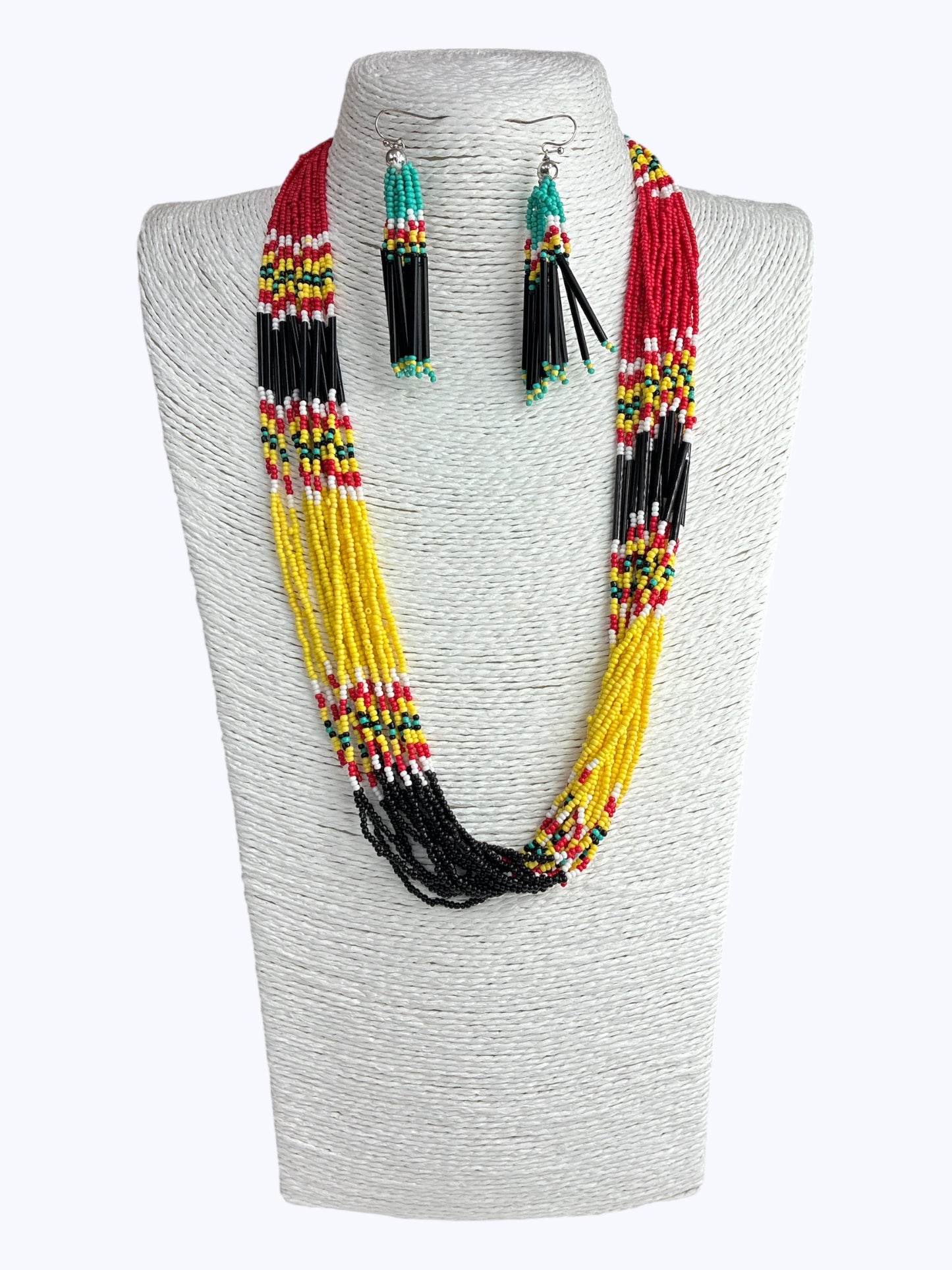 N3233| Beaded Long Necklace Set| AS7543