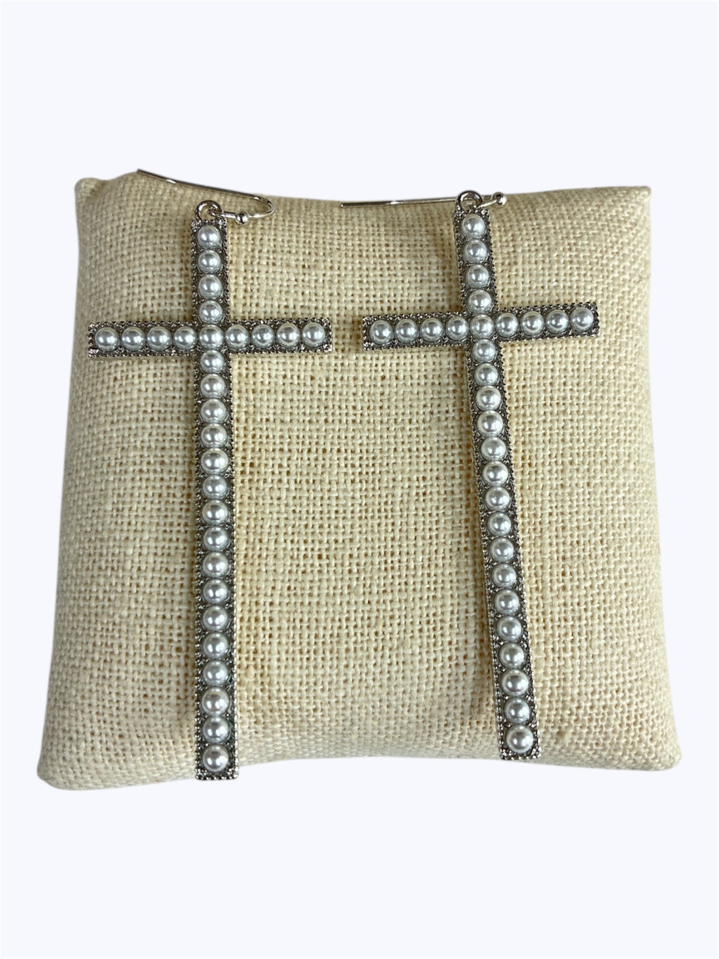 E2263 | Cross Pearl Earrings | VE4572
