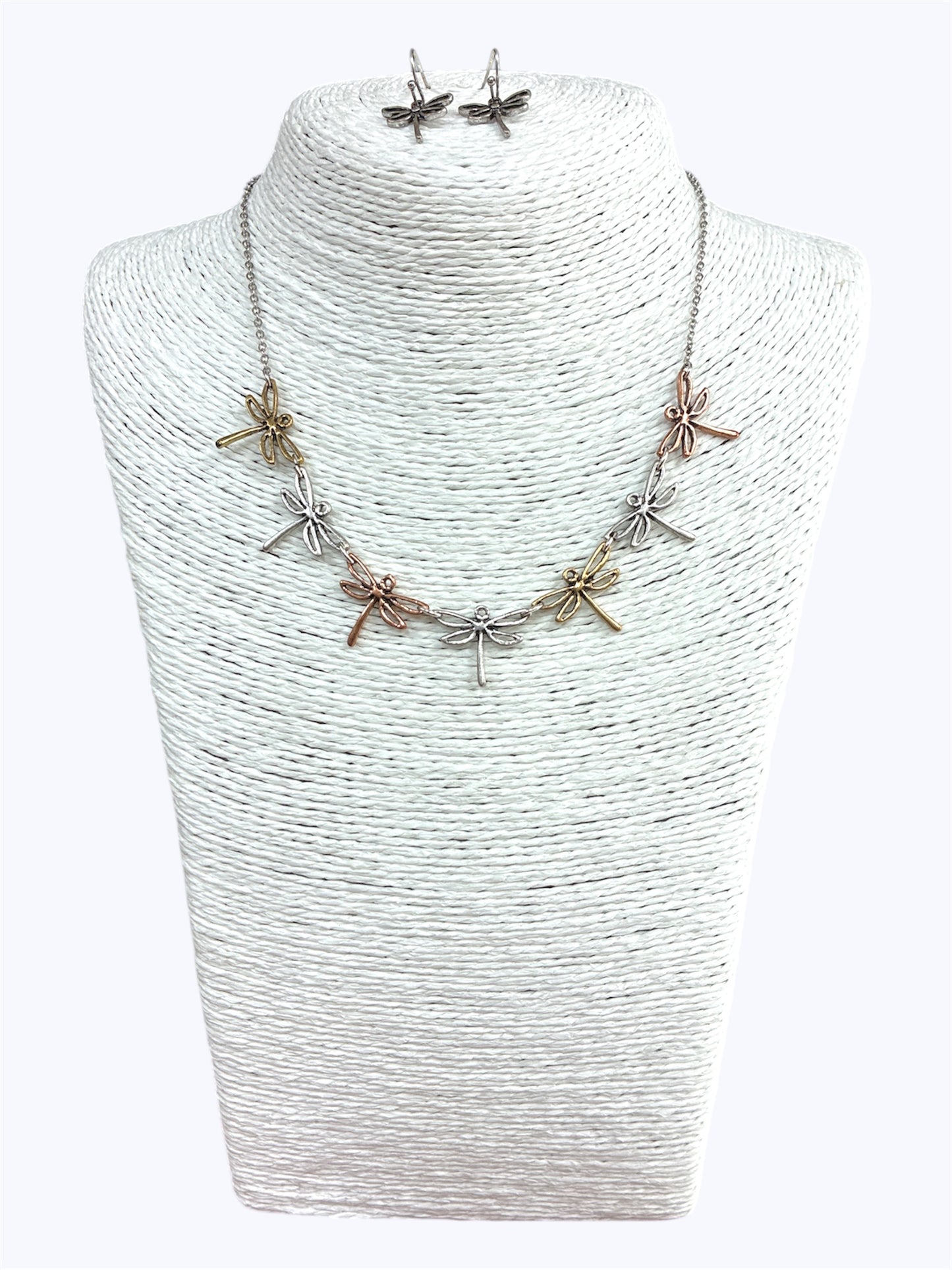 N0288|Antique Dragonfly Necklace Set| QNE15669
