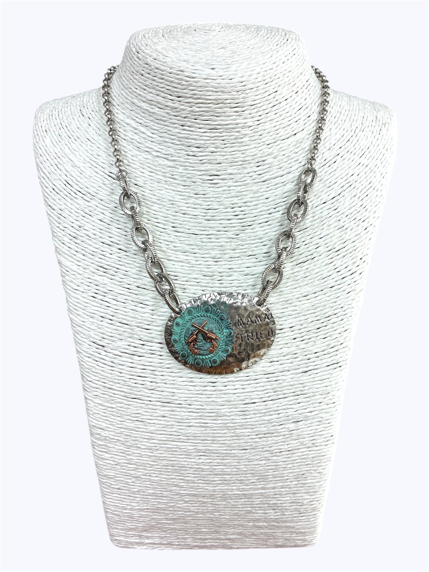 N0222|Antique Tone Metal Necklace |QNE12937