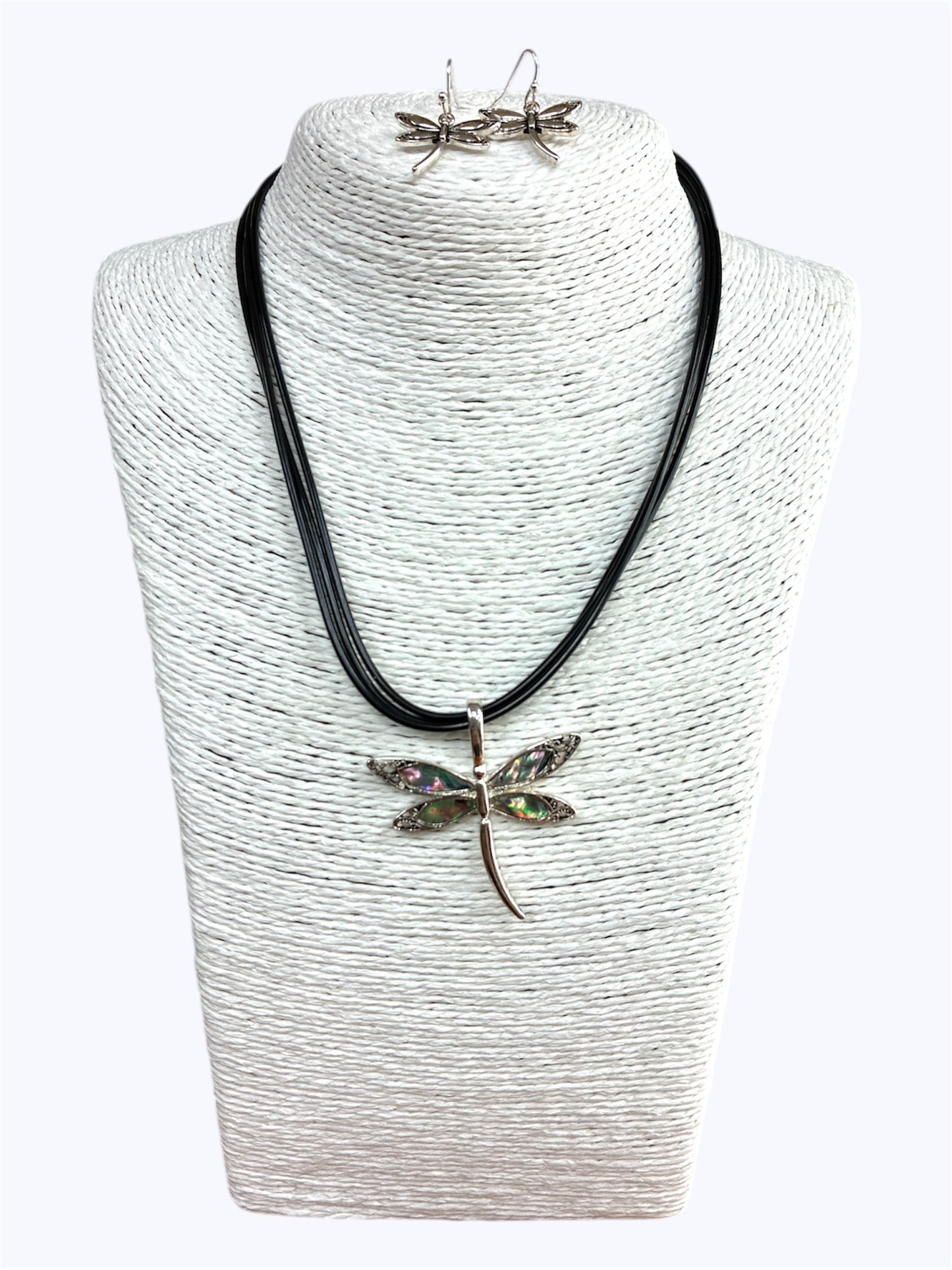 N0444|Dragonfly Shape Pendant Multi Black Color String Necklace |AS6711