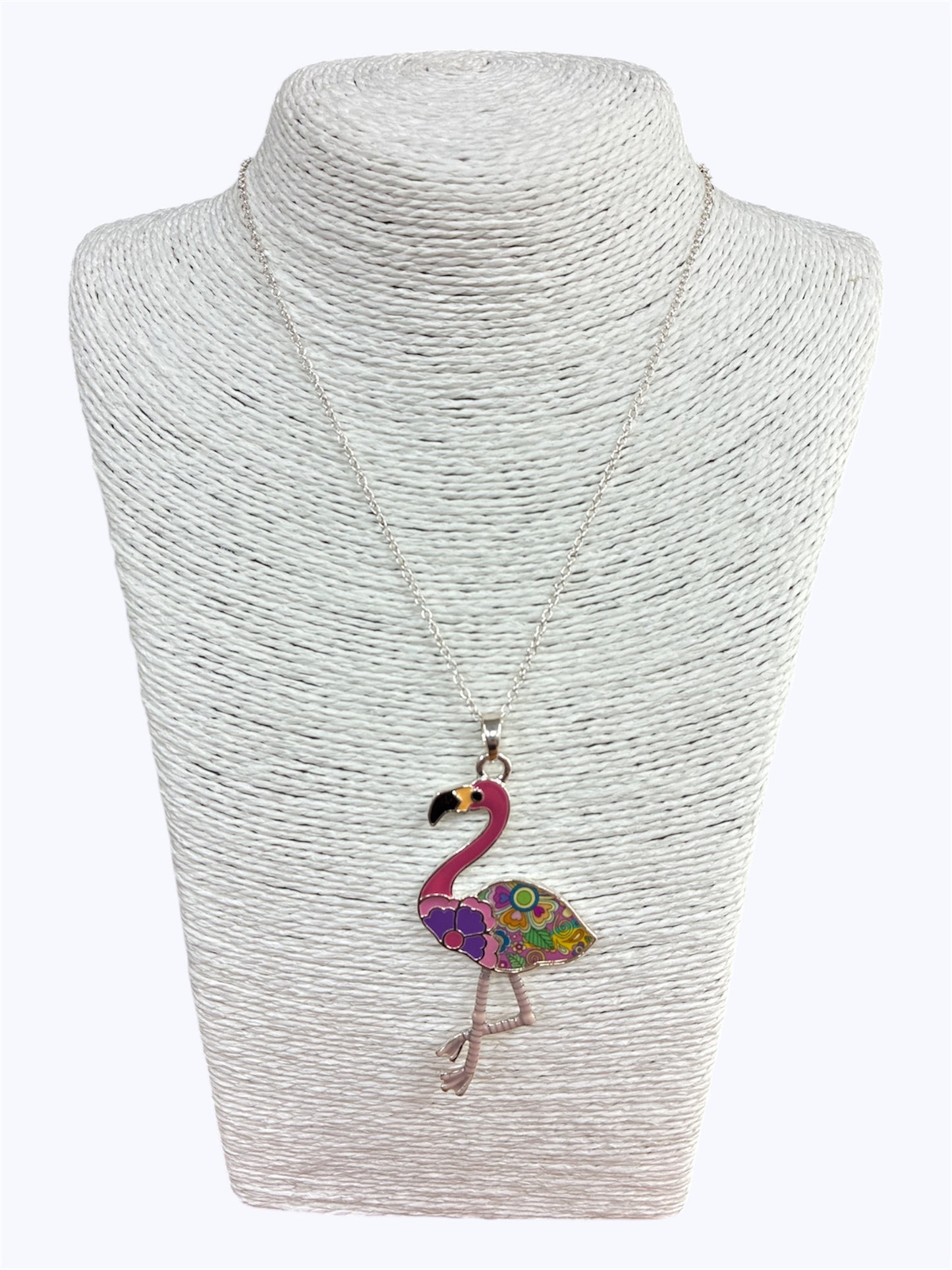 N0435 |Multi Color Flamingo Necklace | AN2405