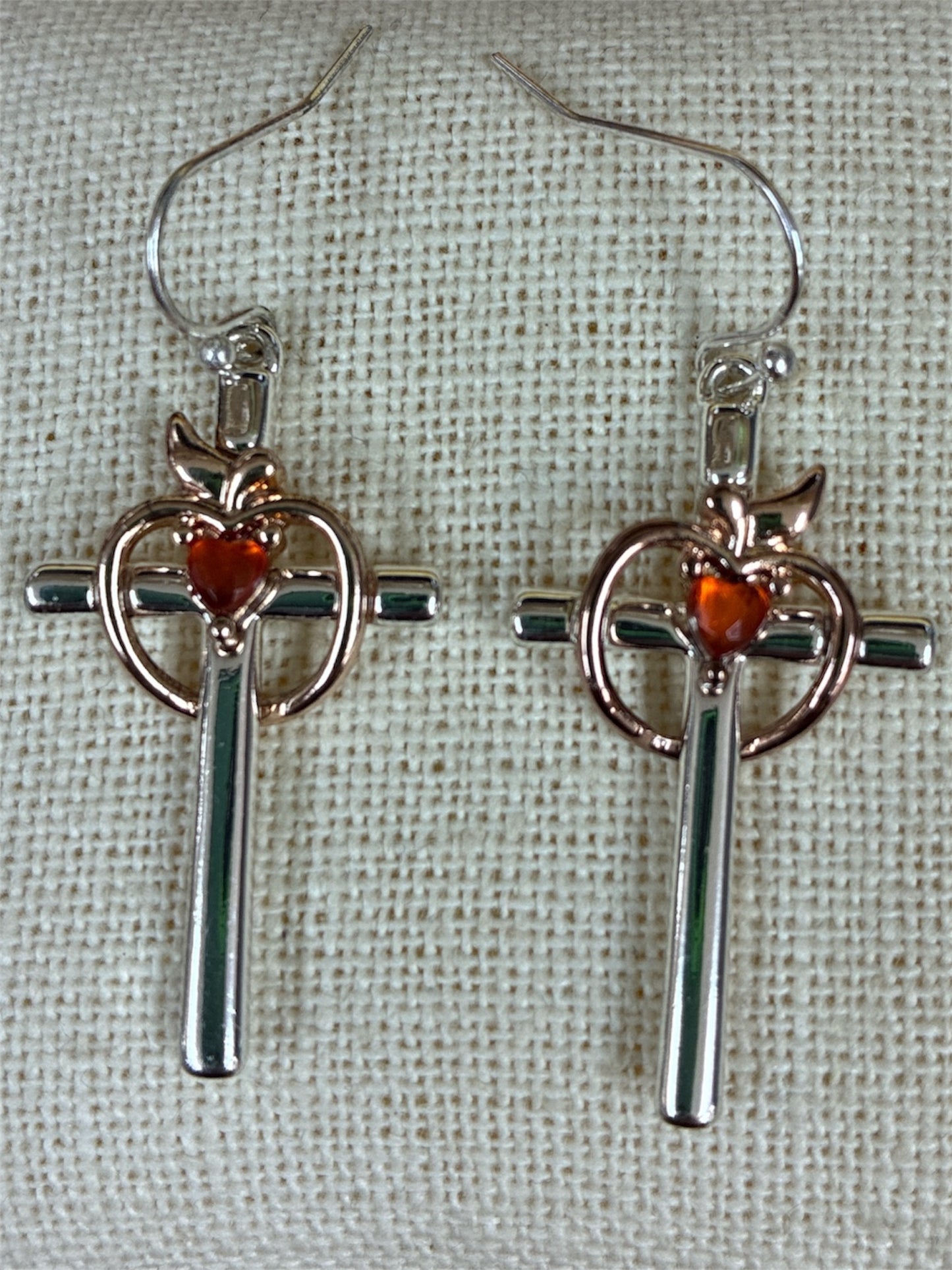 E0956| Metal Cross Shape Drop Dangle earrings |AE6413