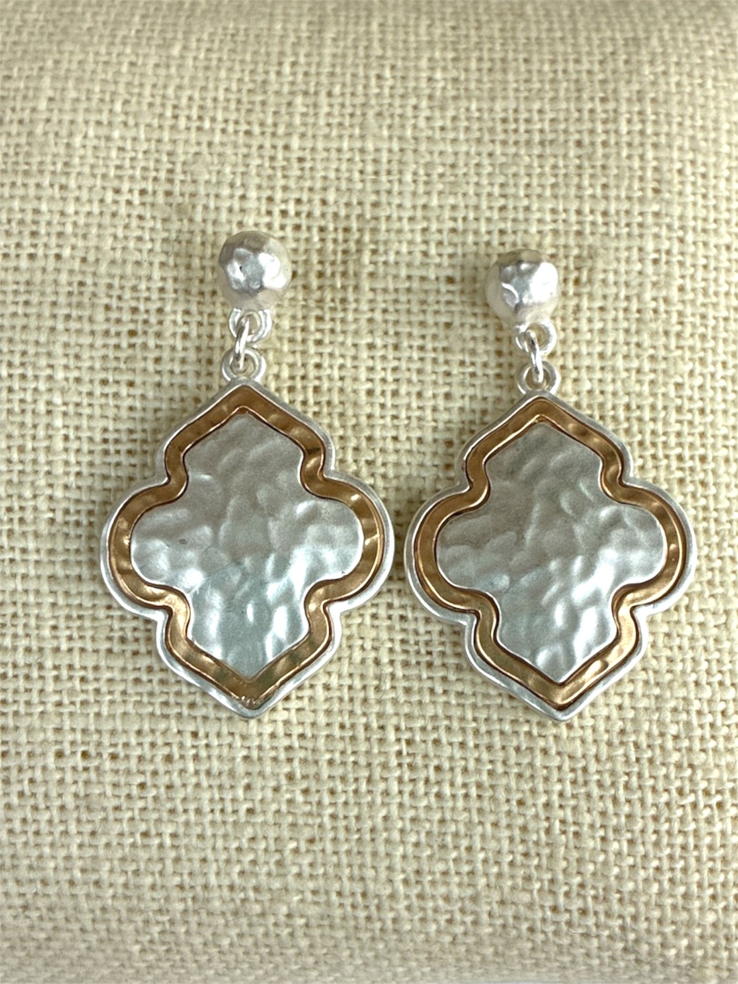 E1000 | Hammered Dangle Post Earrings |AE6242