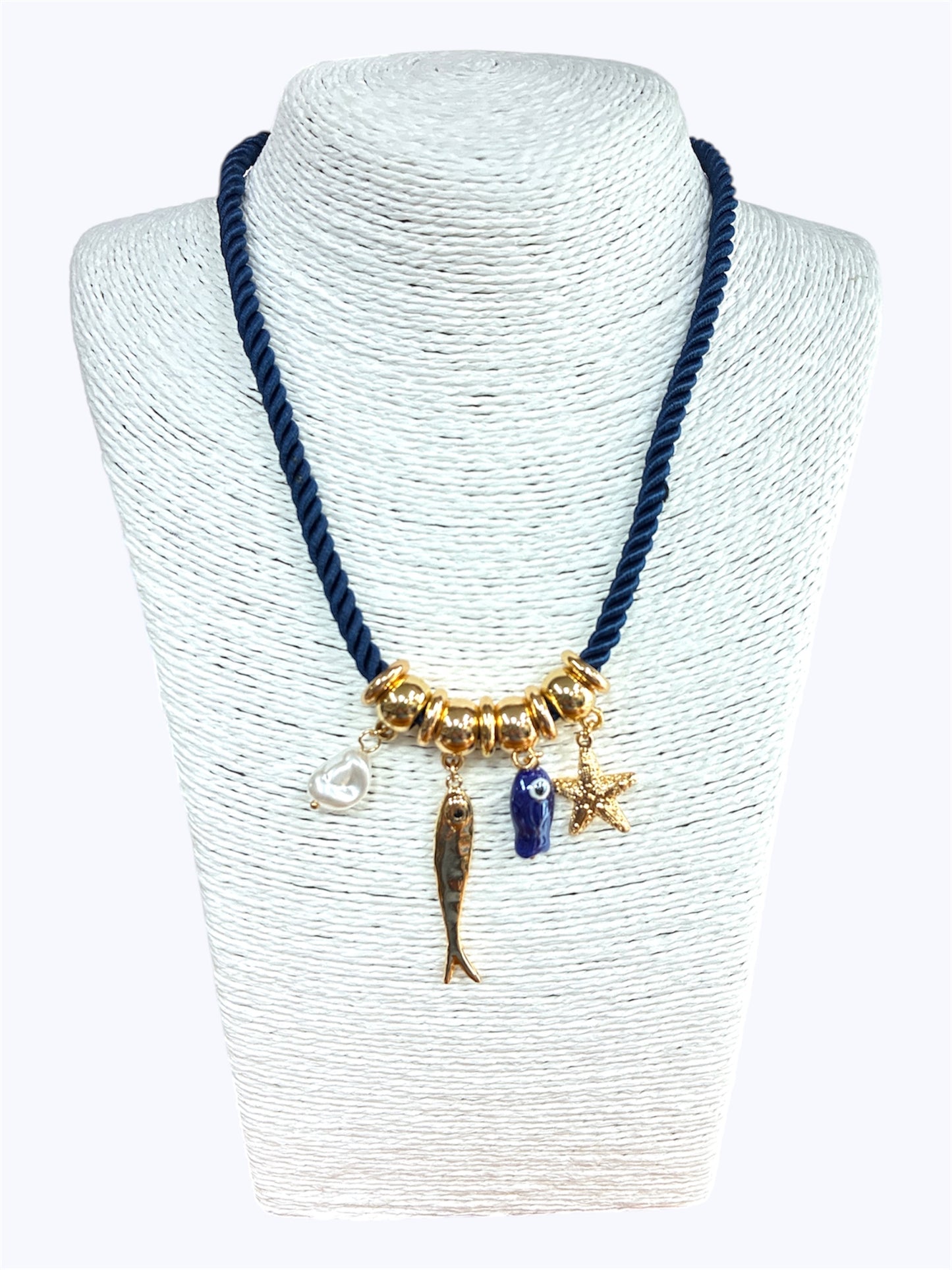 N5073 | Boho Fish Charm Necklace | 25N1546