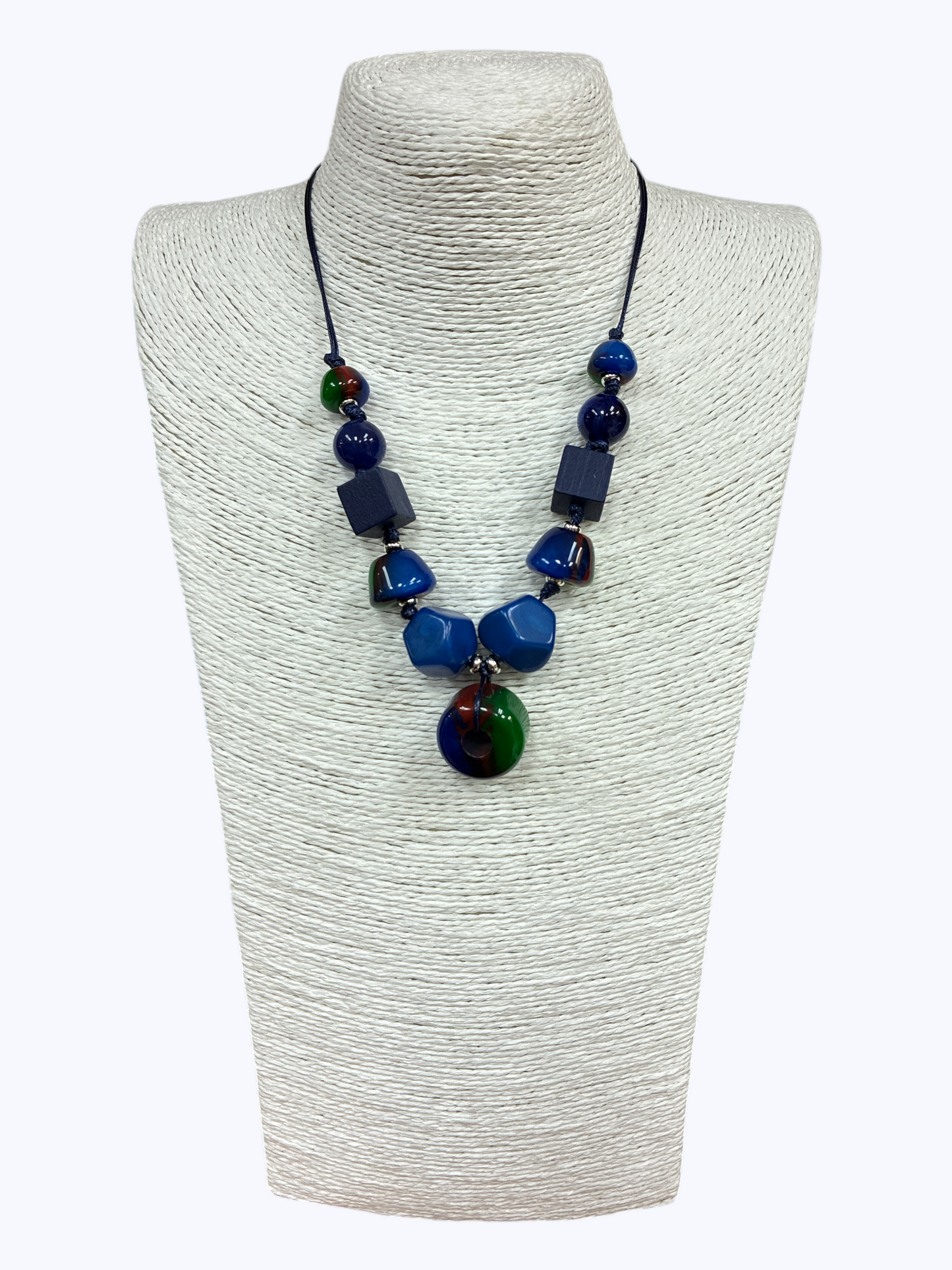 N5153 | Wood and Acrylic Adjustable Necklace | NK26126