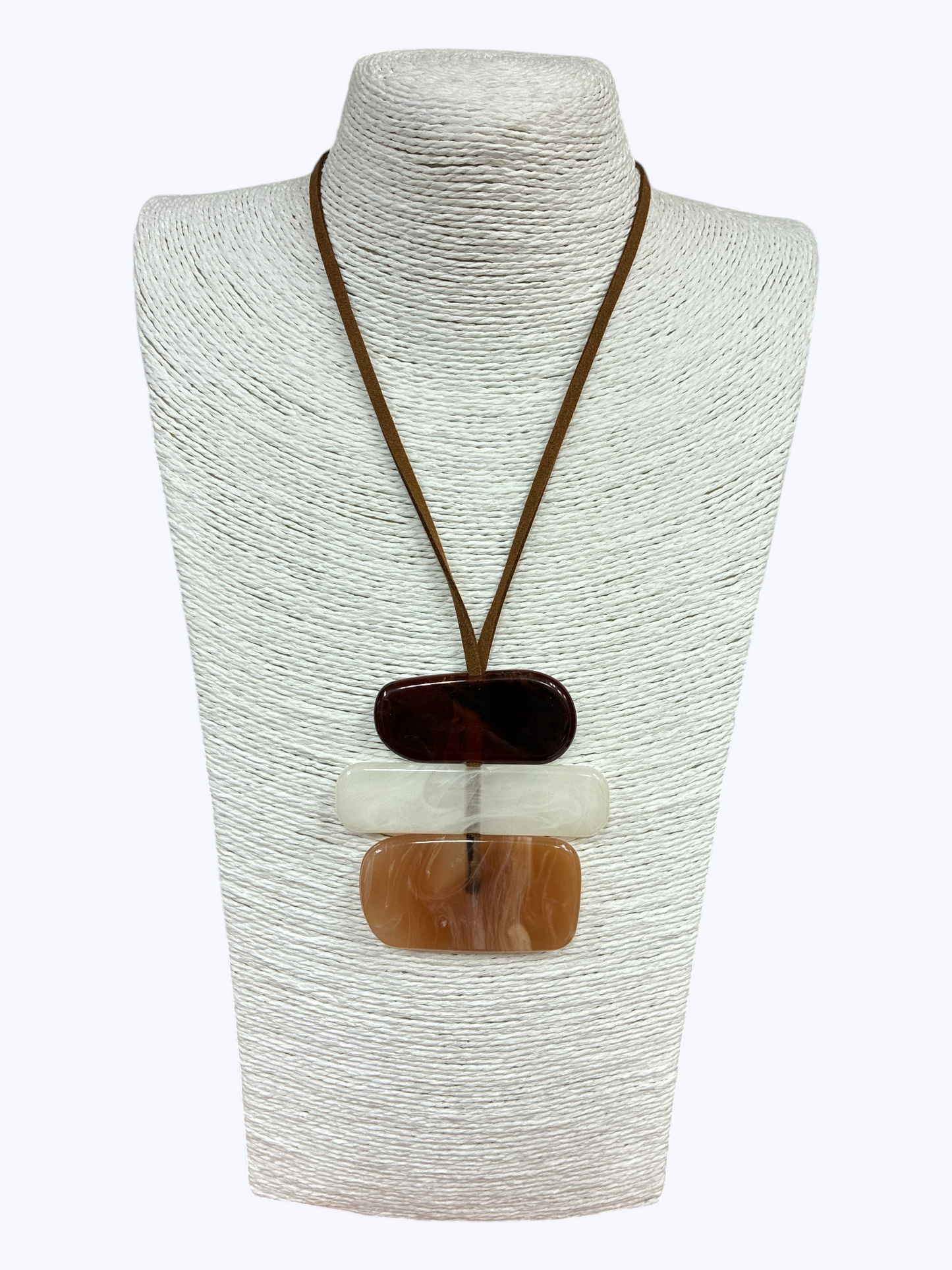 N5148 | Acrylic Pendant Brown Cord Necklace | NK26121