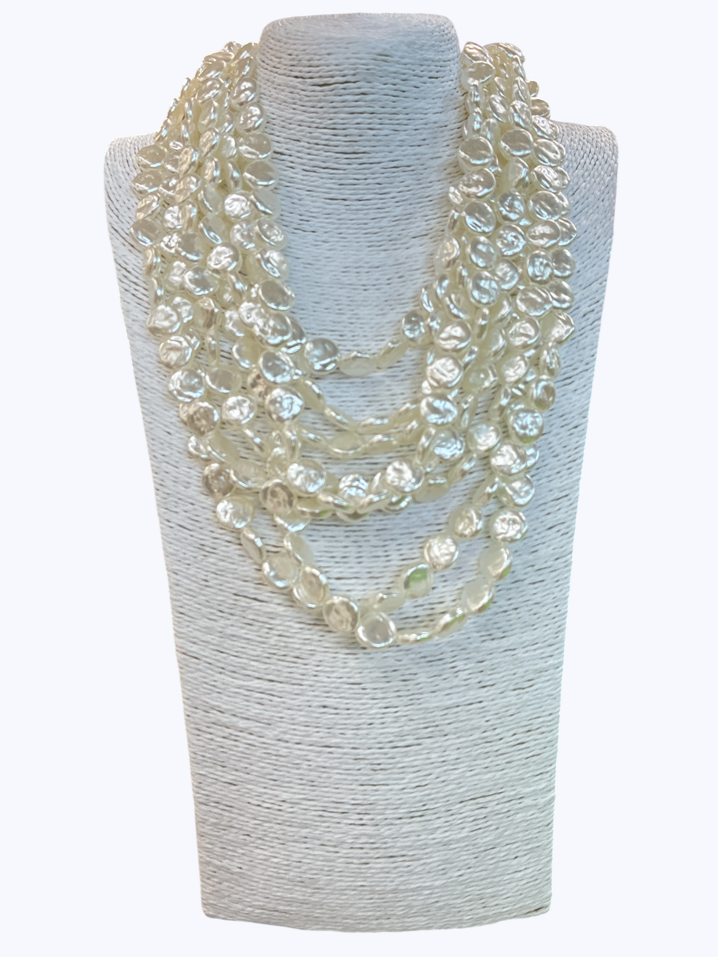 N5158 | Coin Pearl Bib Necklace | LN3334