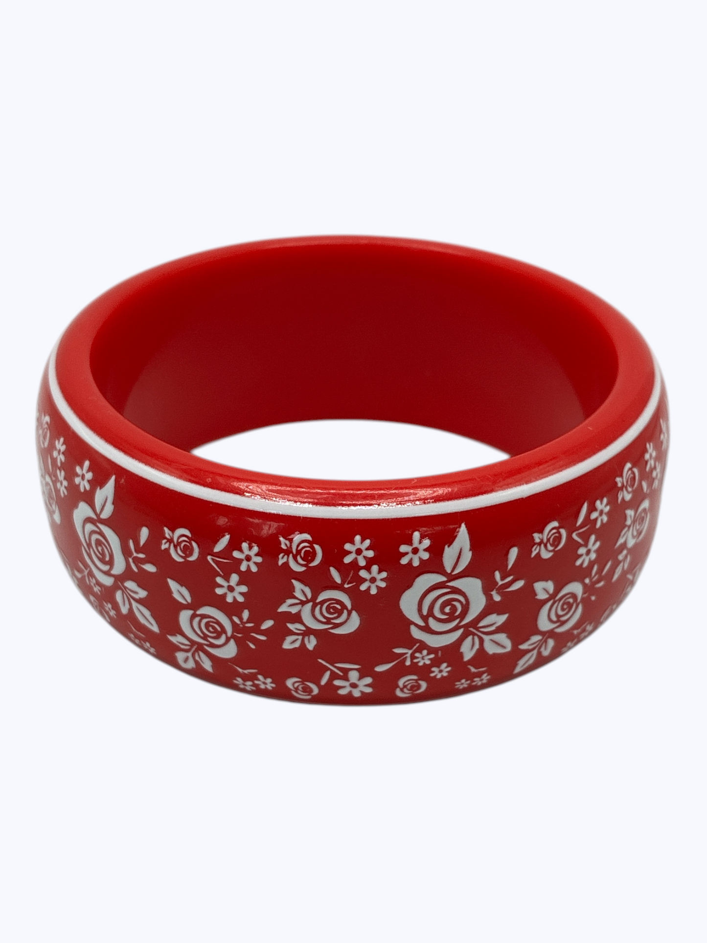 B0481 | Floral Acrylic Bangle Bracelet | BR26139